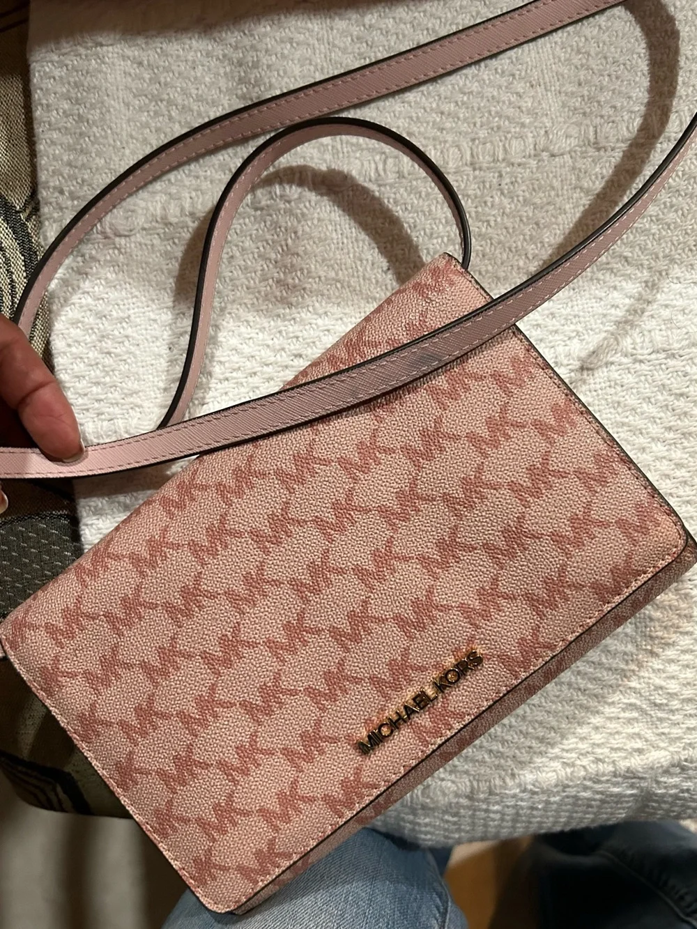 Michael Kors Blush Pink Slim Crossbody Strap